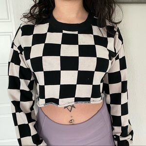 Checkered crop top